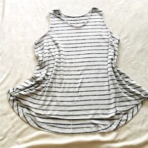 Merona Cream and Black Striped Sleeveless sweater XL … 3/$15